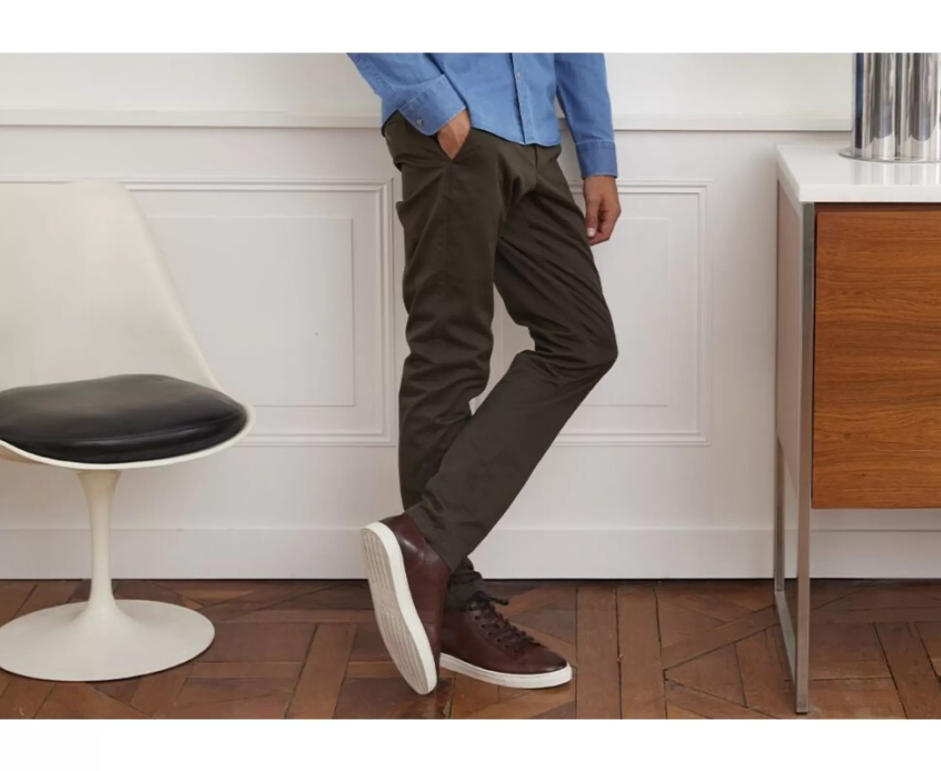 Bexley Coupe Ajustée*Pantalon Chino Homme Nigel Ii Kaki