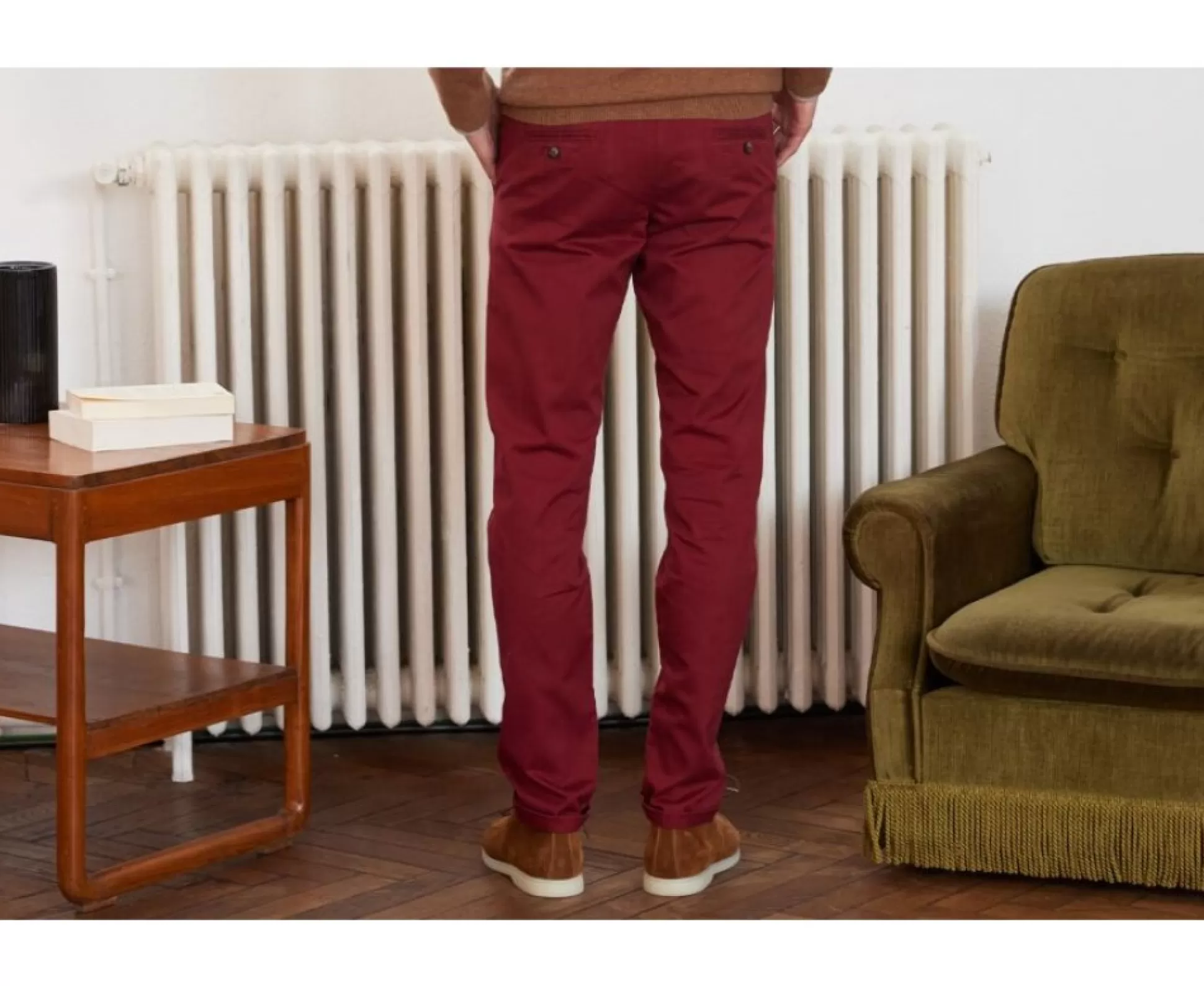 Bexley Coupe Ajustée*Pantalon Chino Homme Nigel Ii | Rouge Fonce