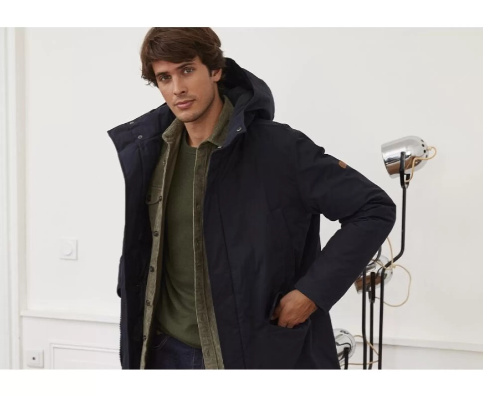 Bexley Manteaux & Trenchs*Parka Hiver Homme Doublee Plumes Soren Iii Navy Fonce