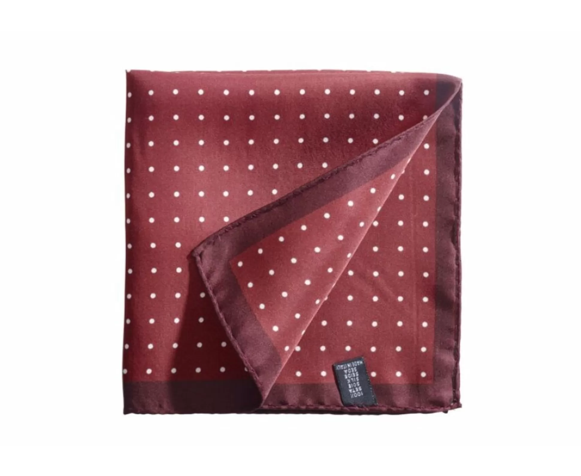 Bexley Cravates, Noeuds Papillon & Pochettes*Pochette De Costume Homme En Soie A Pois Bordeaux Et Blanc