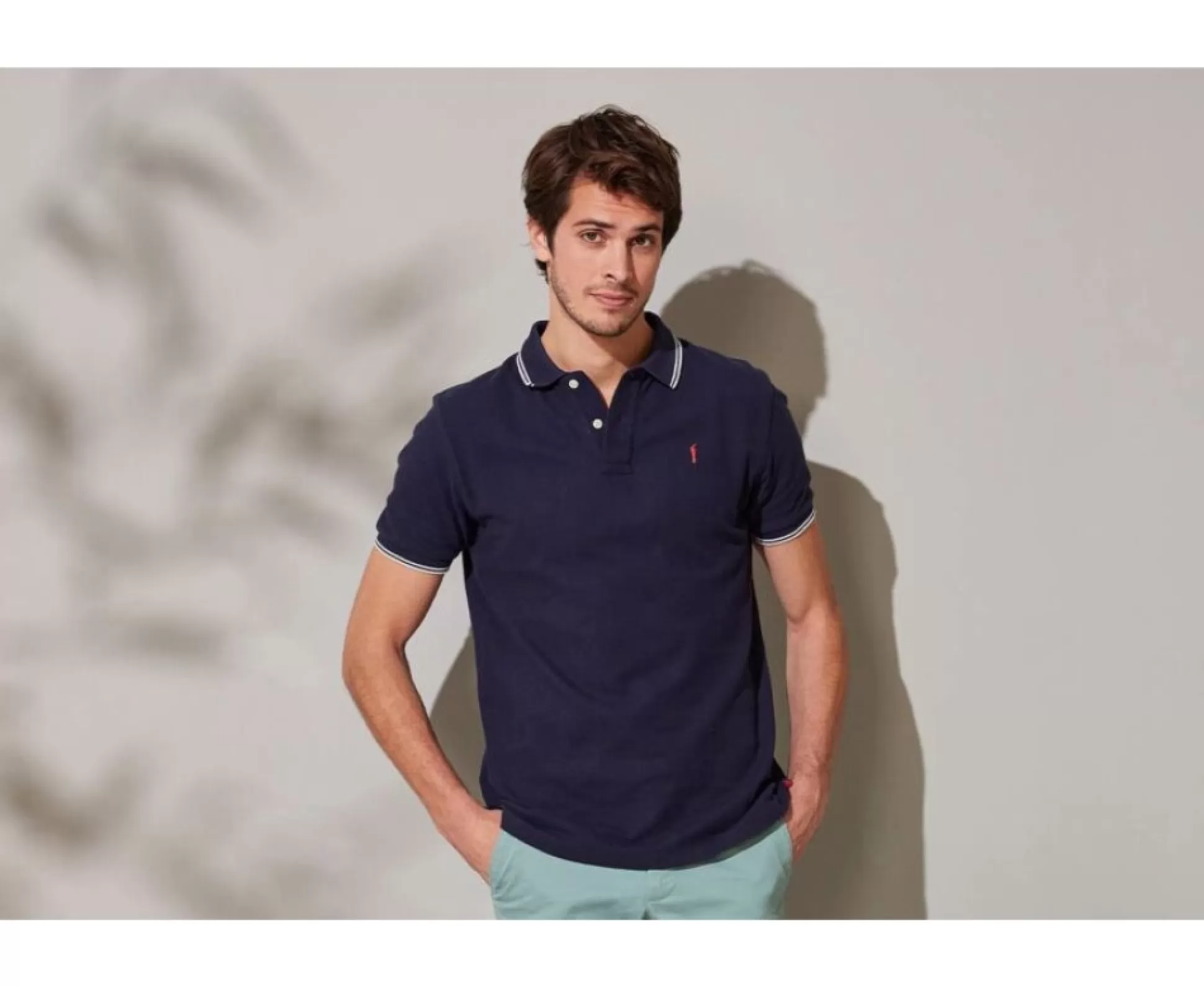 Bexley Polos Coupe Ajustée*Polo Homme Adney Navy Et Blanc