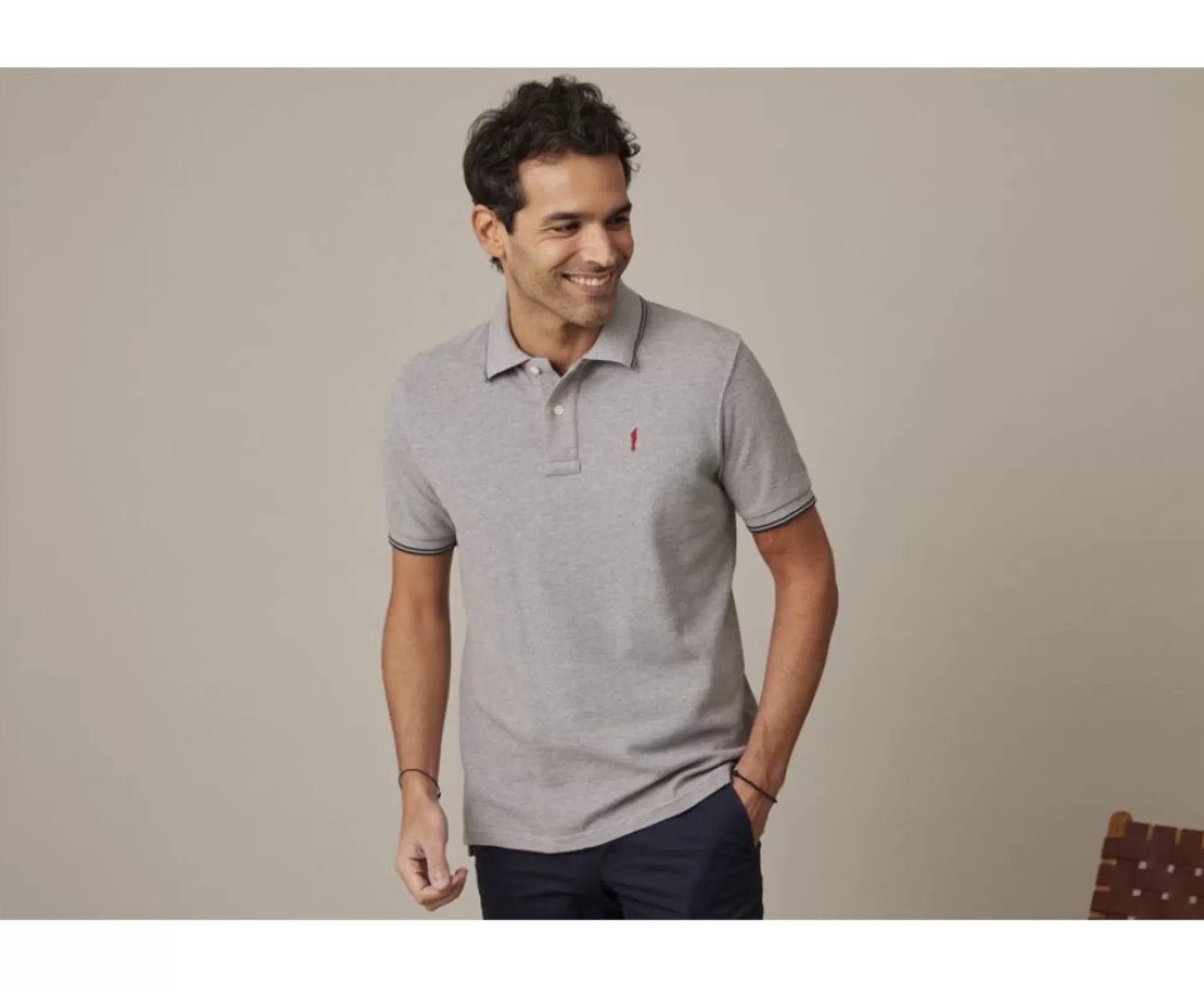 Bexley Polos Coupe Ajustée*Polo Homme Adney Gris Chine Et Navy