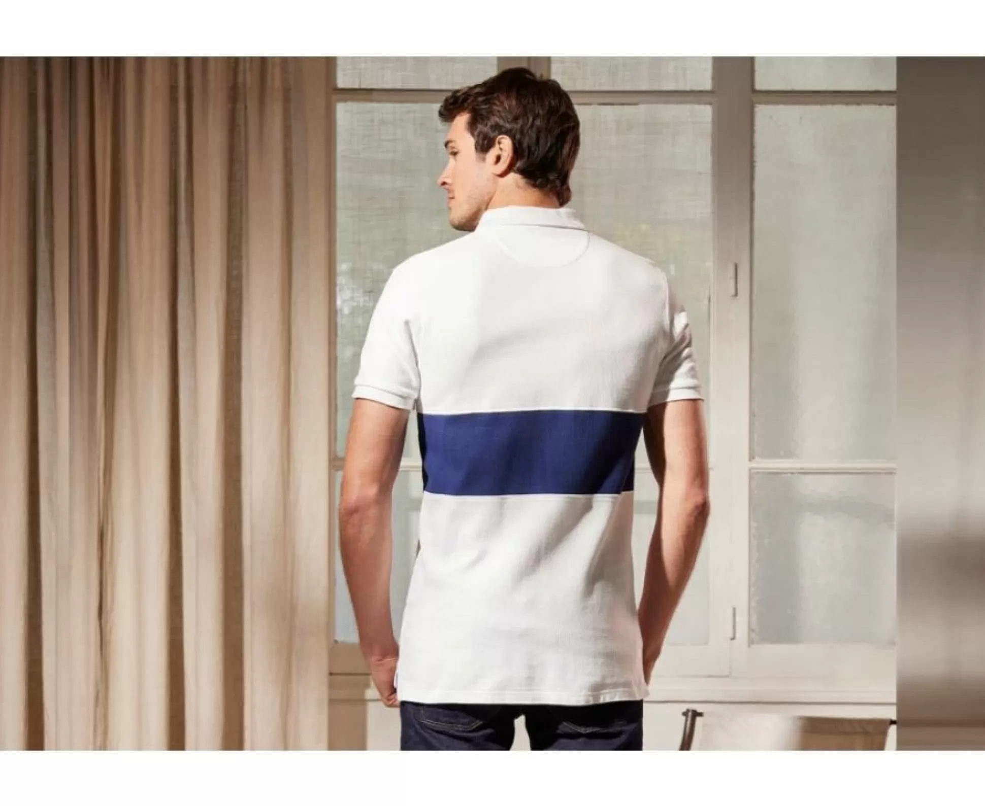 Bexley Polos Coupe Ajustée*Polo Homme Aurick Blanc Et Marine