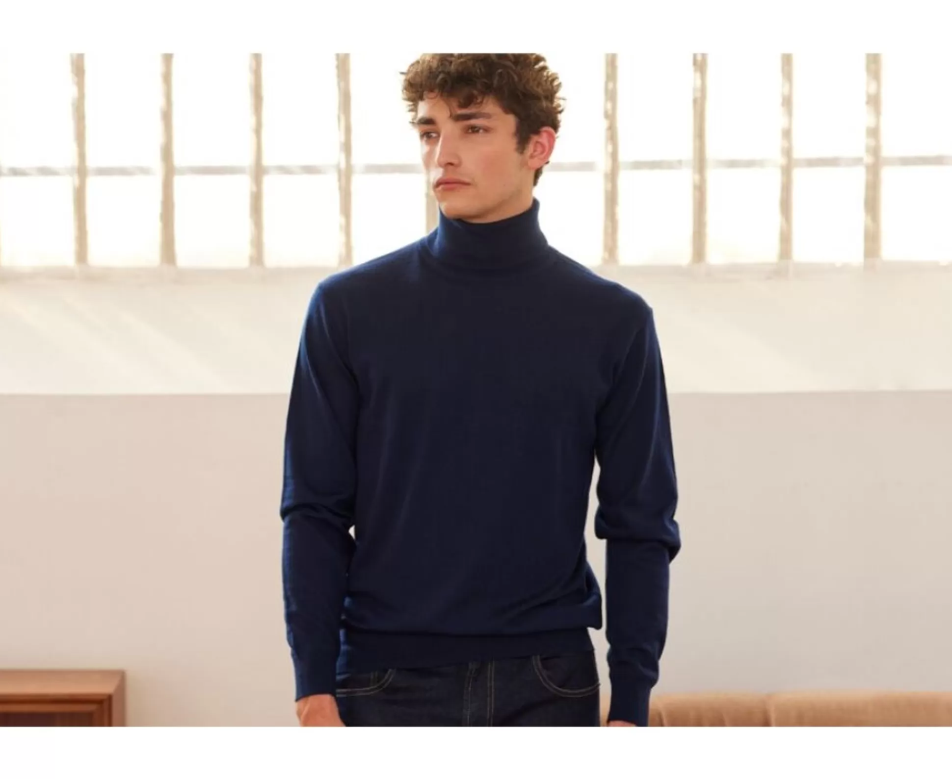 Bexley Pulls En Laine*Pull Col Roule Homme Emerinos | Navy