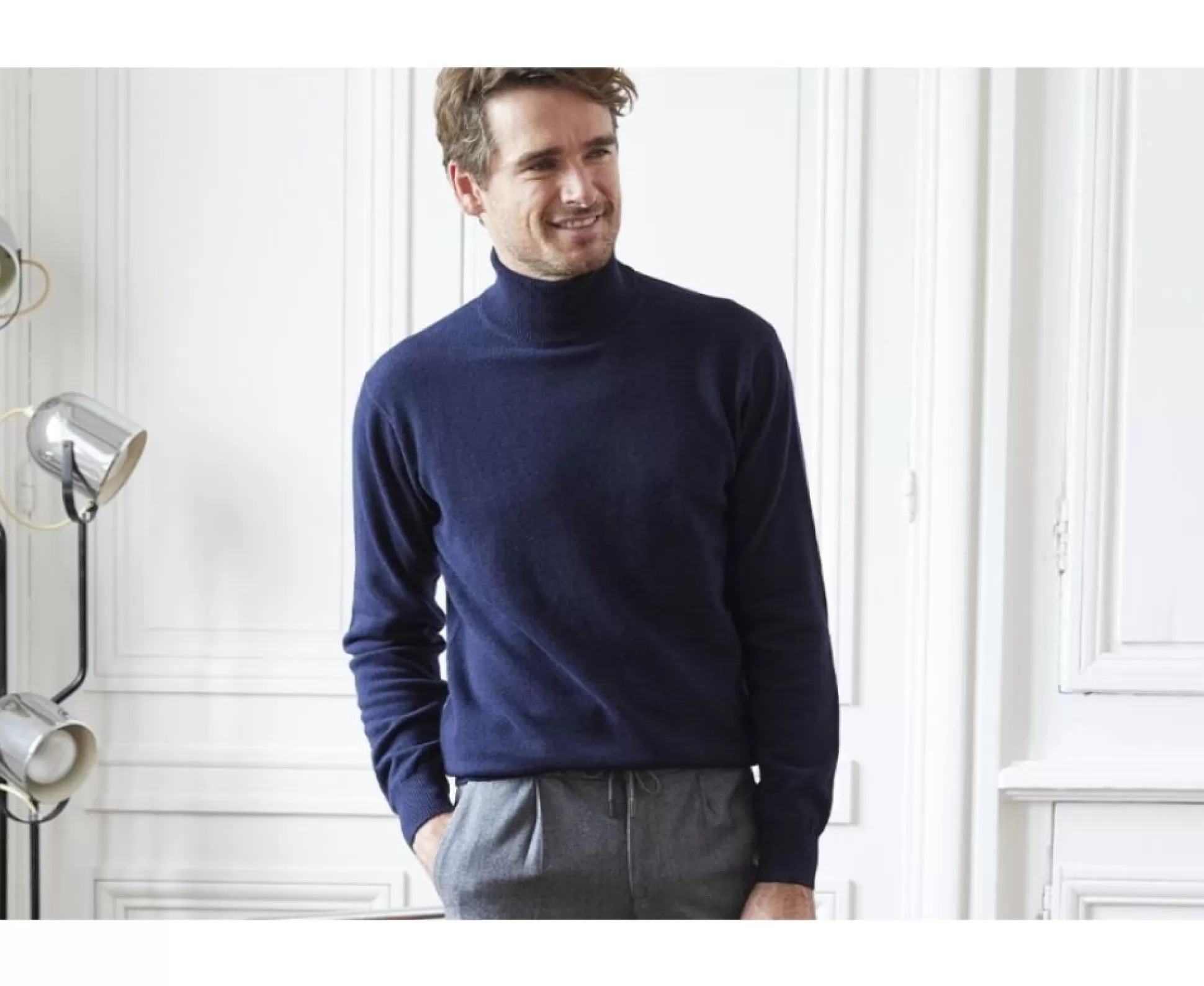 Bexley Pulls En Laine*Pull Homme Laine Col Roule Emeric Navy