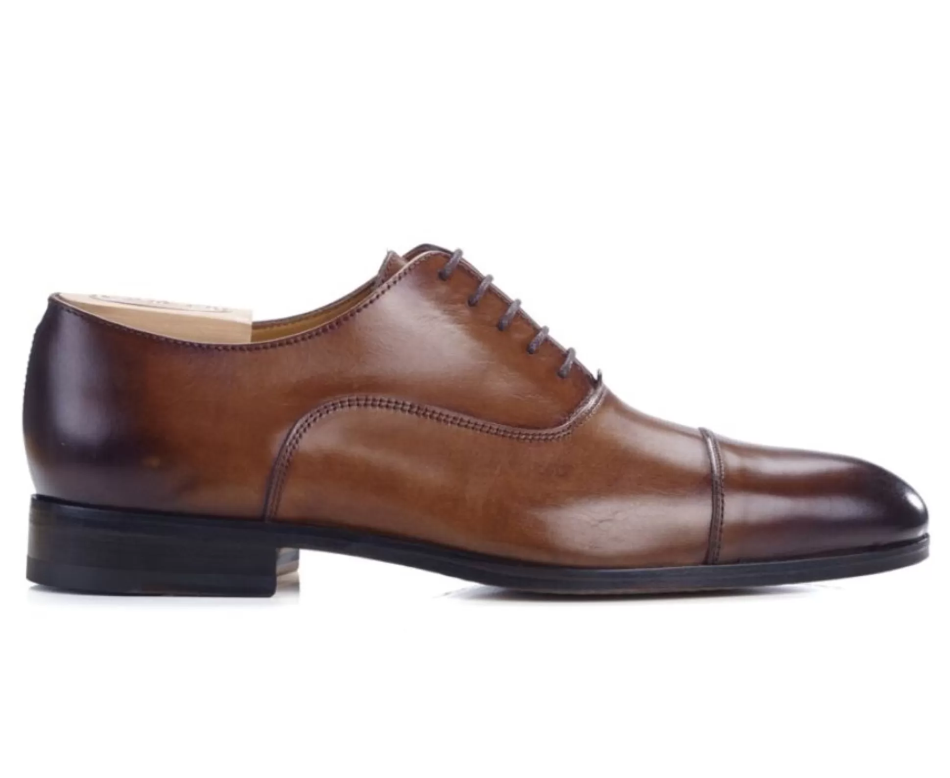 Bexley Chaussures Confort*Richelieu Homme Semelle Cuir Rickford Cognac Patine