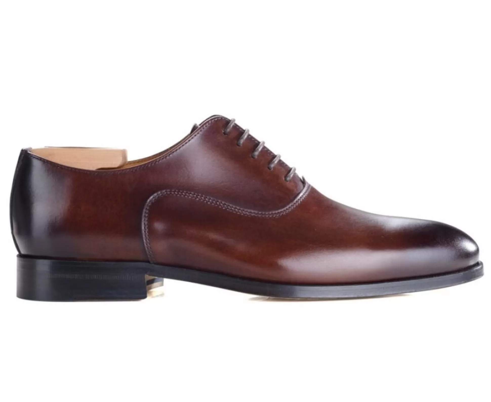 Bexley Chaussures Confort*Richelieu Homme Semelle Cuir Wayford Chocolat Patine