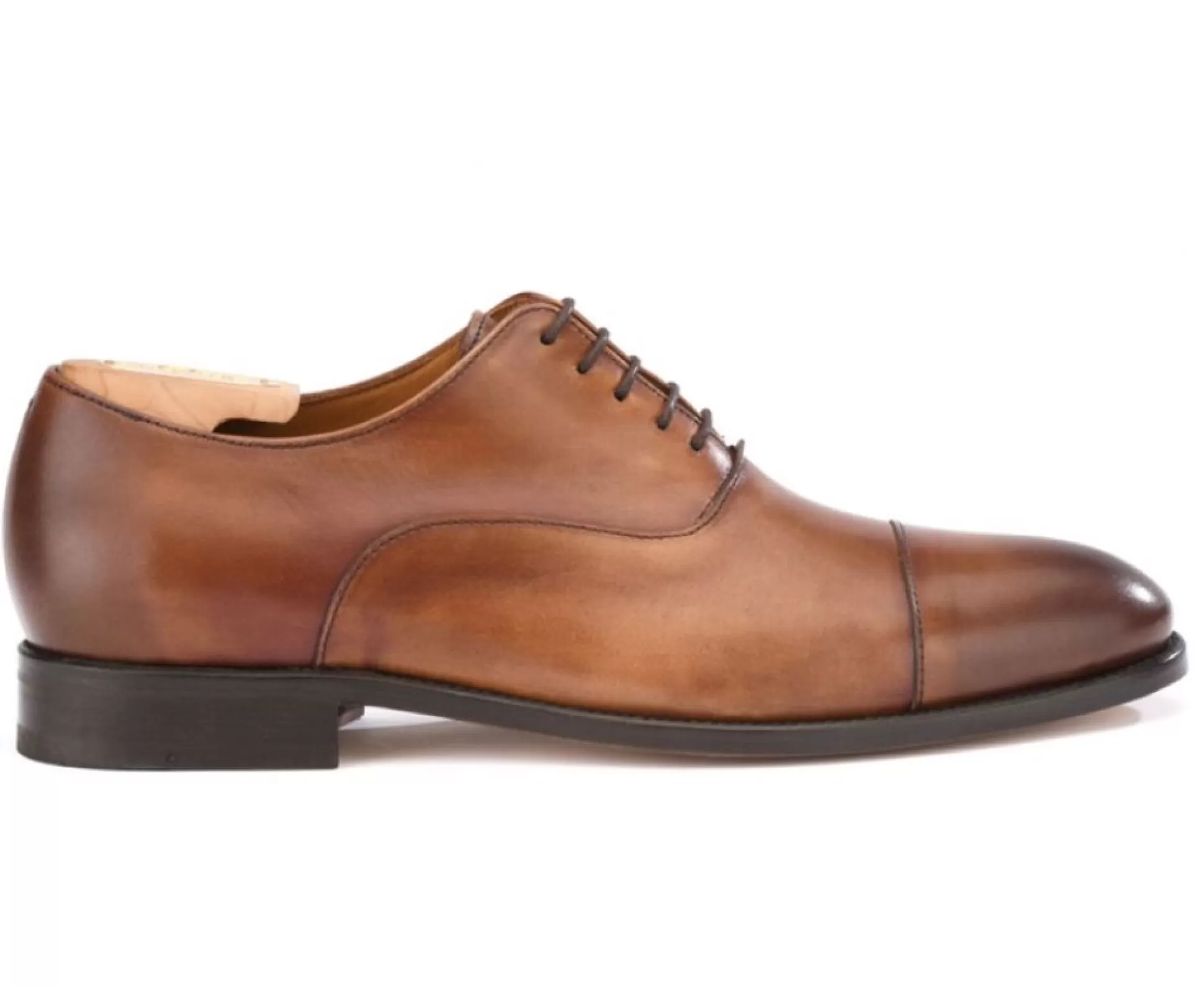 Bexley Chaussures Confort*Richelieu Homme Semelle Cuir Winford Cognac Patine