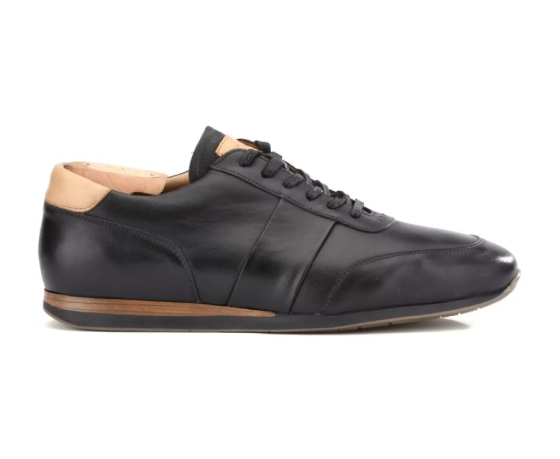 Bexley Sneakers & Baskets*Sneakers Cuir Homme Buckenderra Noir Patine