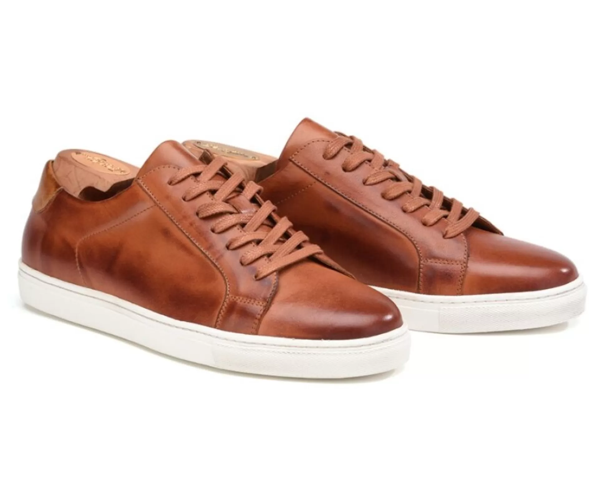 Bexley Sneakers & Baskets*Sneakers Cuir Homme Inglewood Chataigne Patine