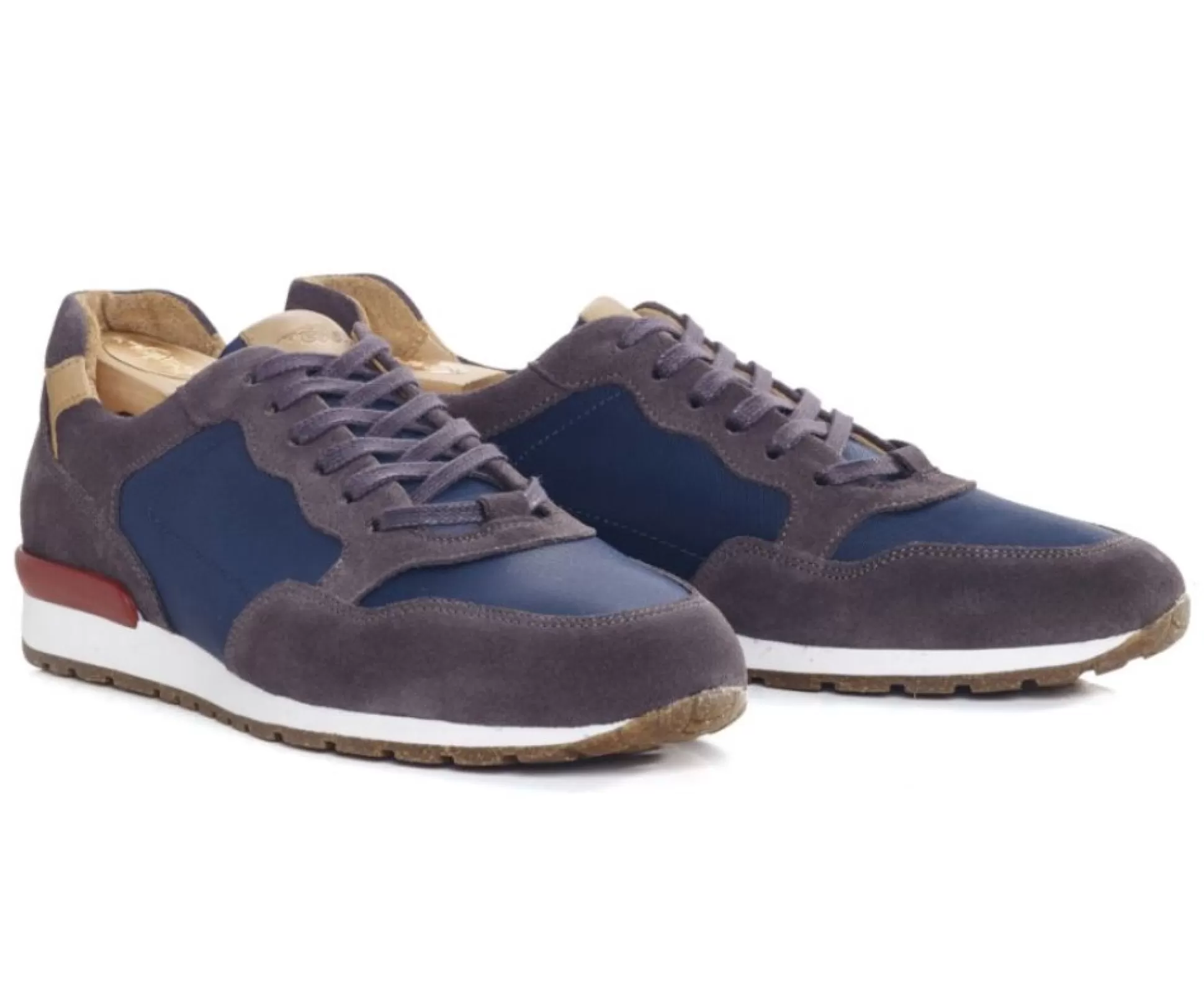 Bexley Sneakers & Baskets*Sneakers Homme Canberra Ii | Velours Gris Et Marine