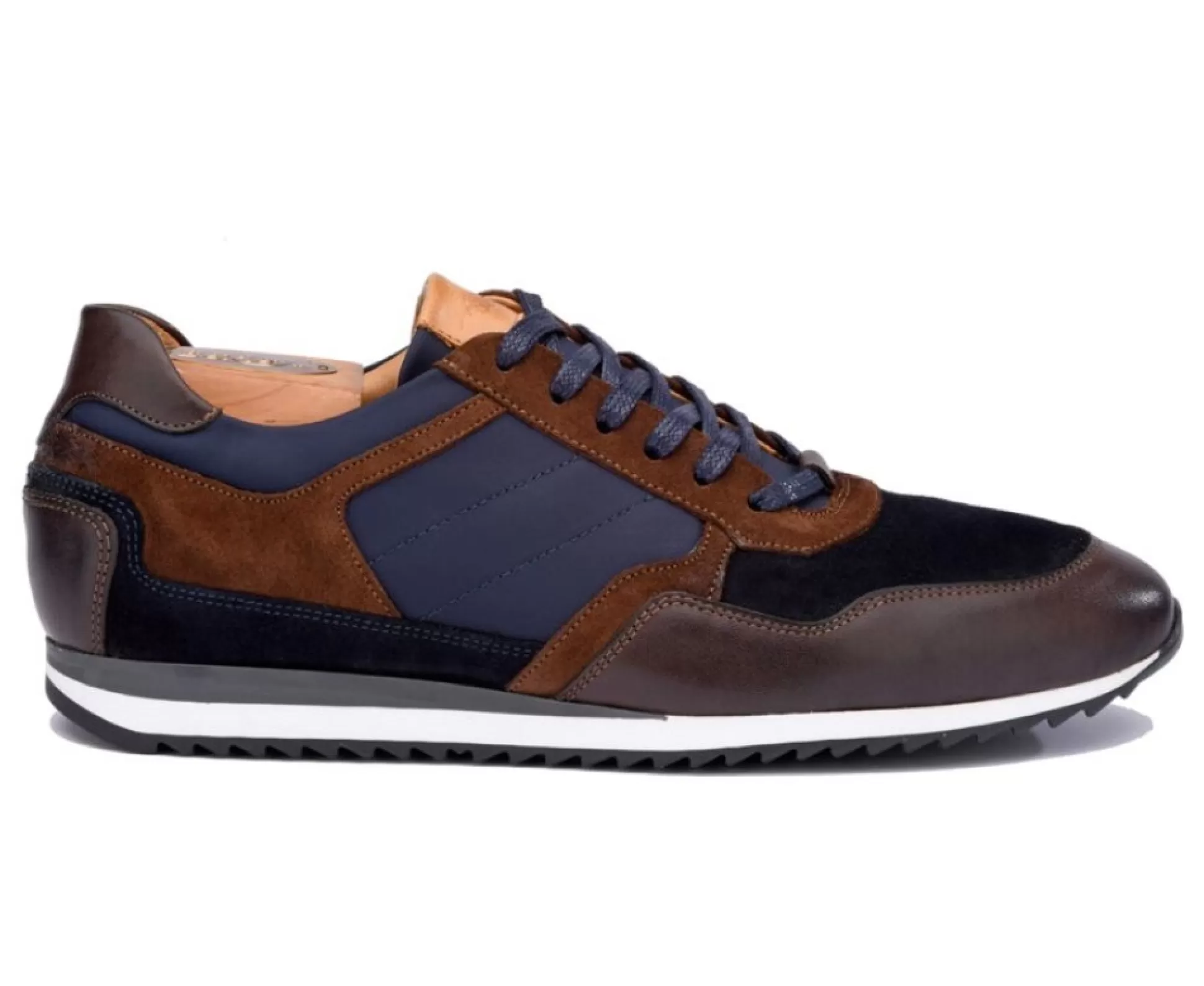 Bexley Sneakers & Baskets*Sneakers Homme Corunna Chocolat Et Velours Marine