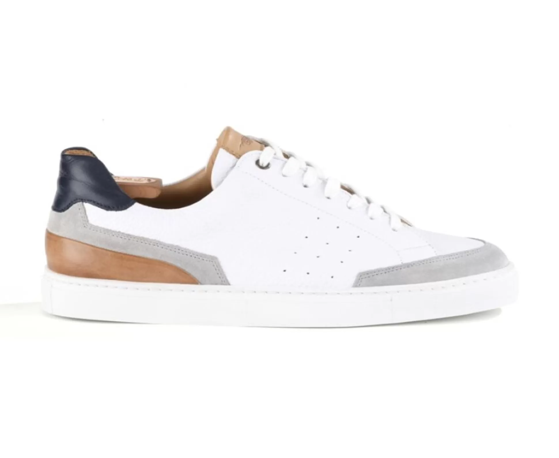 Bexley Sneakers & Baskets*Sneakers Homme Cuir Beloka Blanc Graine