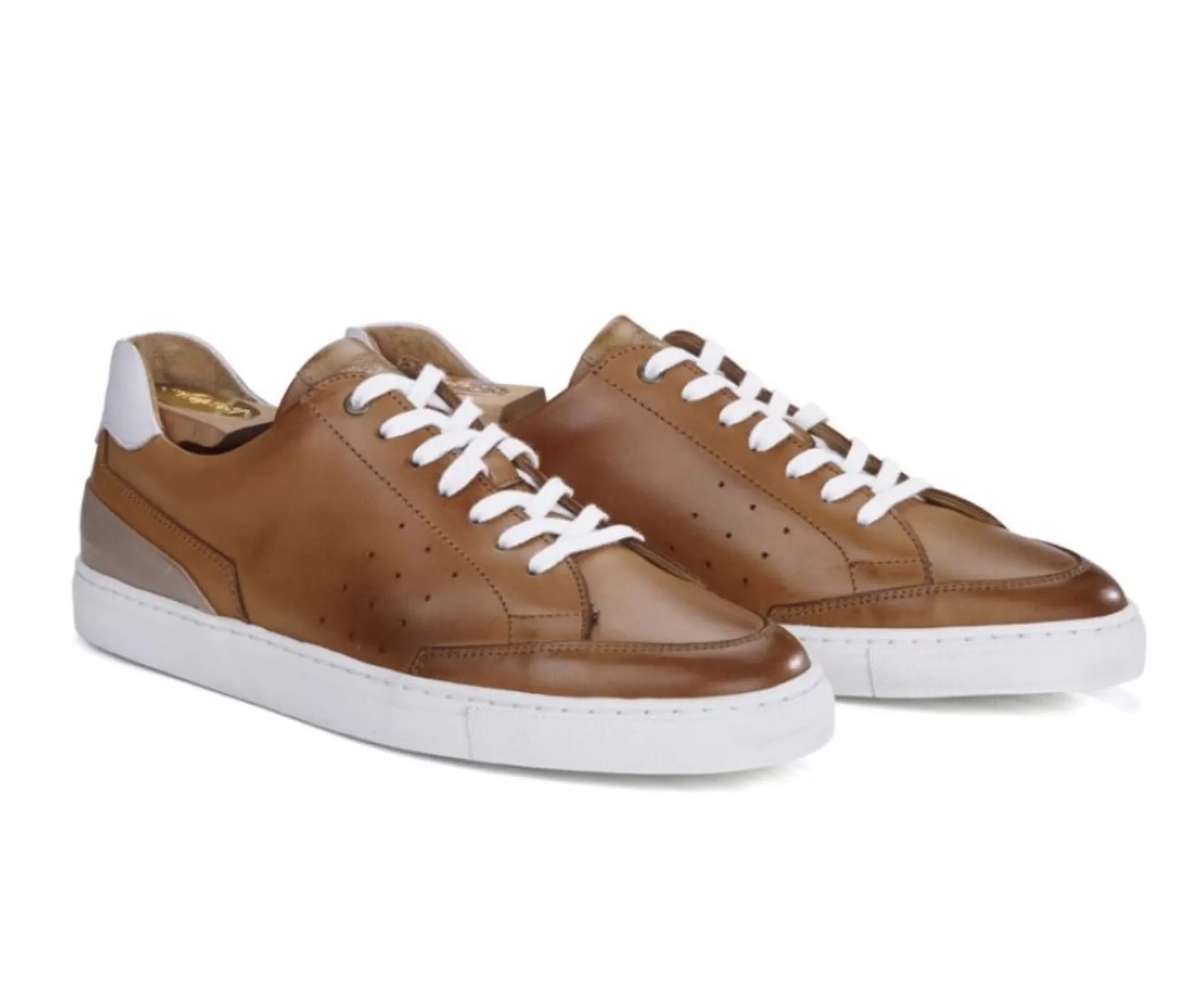 Bexley Sneakers & Baskets*Sneakers Homme Cuir Beloka Chataigne Patine