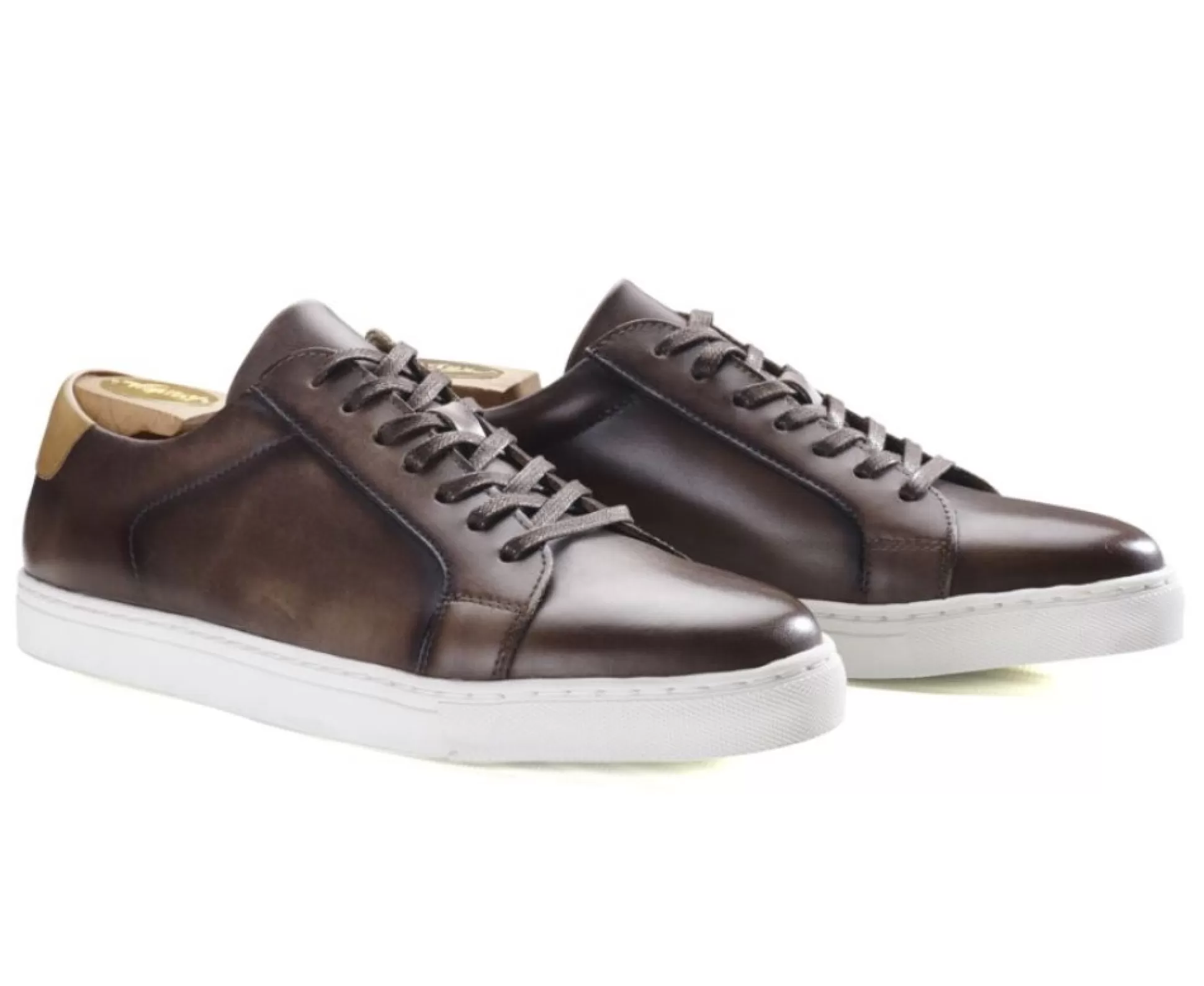 Bexley Sneakers & Baskets*Sneakers Homme Cuir Inglewood Chocolat Patine