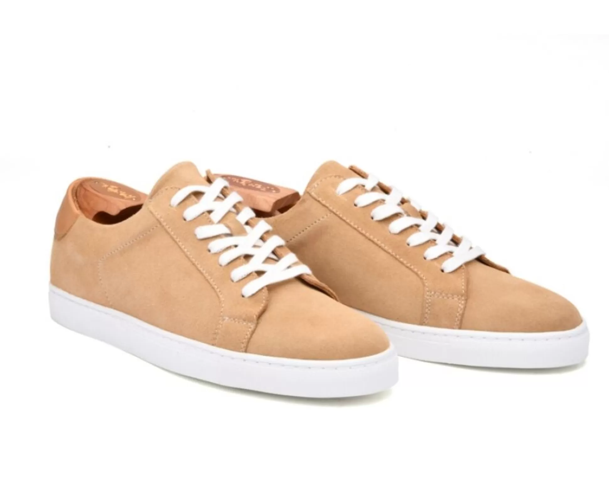 Bexley Sneakers & Baskets*Sneakers Homme Cuir Inglewood Velours Beige Fonce