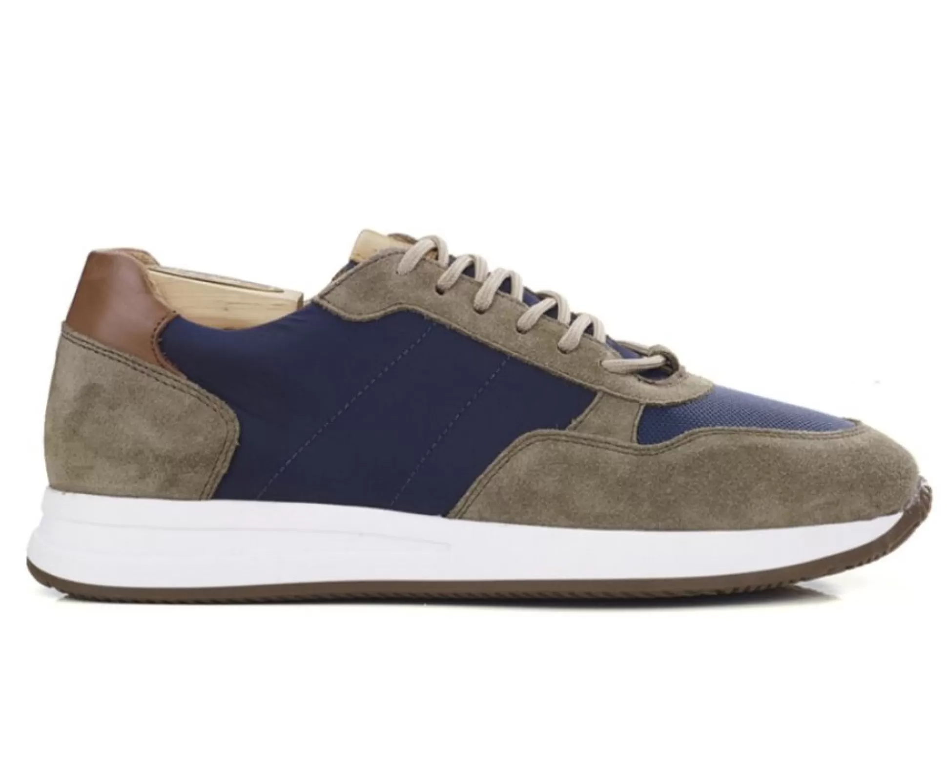 Bexley Sneakers & Baskets*Sneakers Homme Nirranda Velours Kaki Et Navy