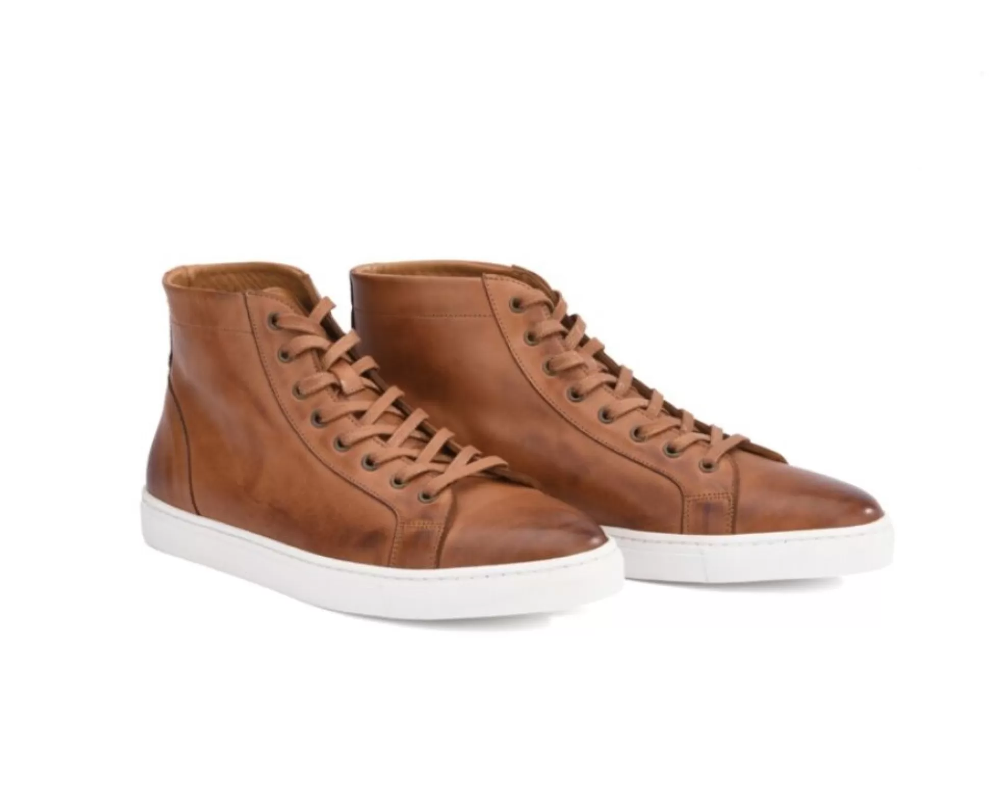 Bexley Sneakers & Baskets*Sneakers Montantes Homme Cuir Hawthorne Chataigne Patine