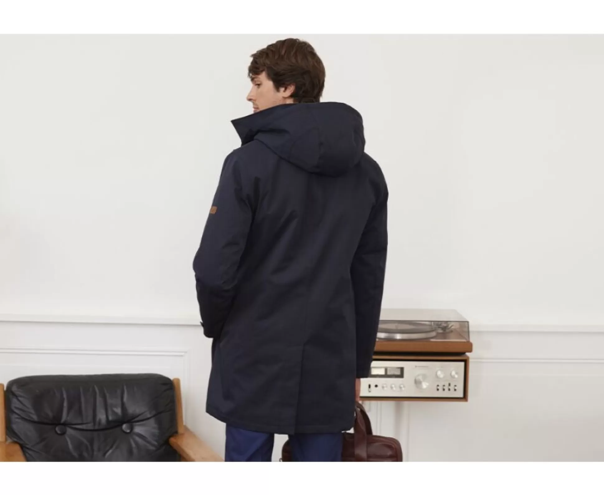 Bexley Manteaux & Trenchs*Trench Homme Matelasse Aurestilde Navy Fonce