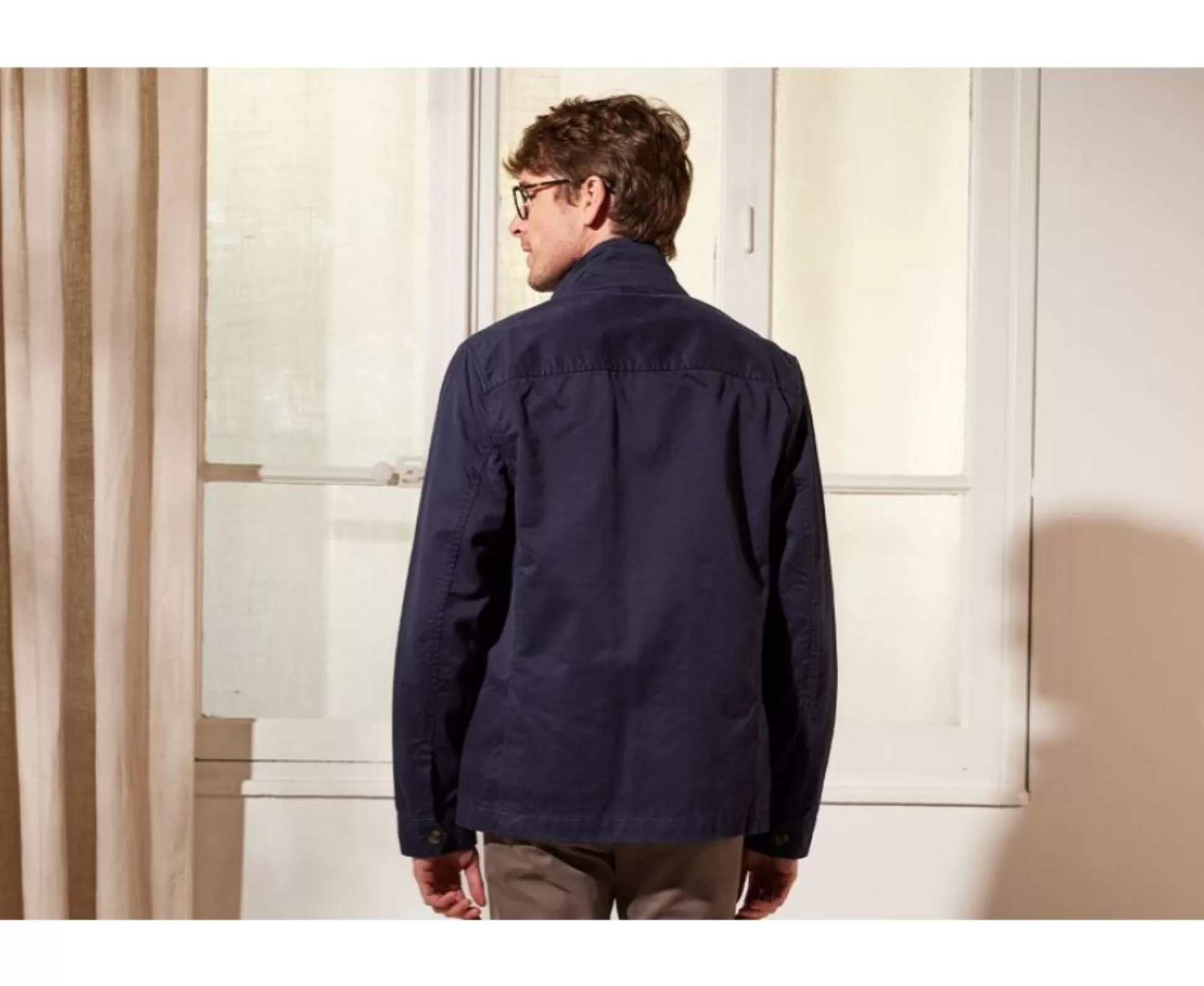 Bexley Blousons & Vestes Toile*Veste Saharienne Homme Falbert Navy